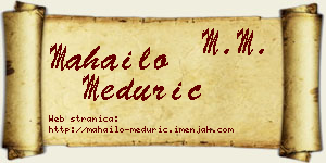 Mahailo Medurić vizit kartica